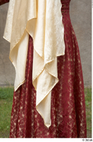  Medieval Castle lady in a dress 1 Castle lady historical clothing lower body red dress 0008.jpg